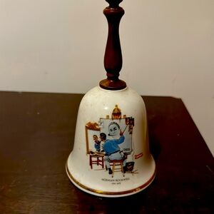 Norman Rockwell bell with dates 1884-1978. Made in W. Germany.